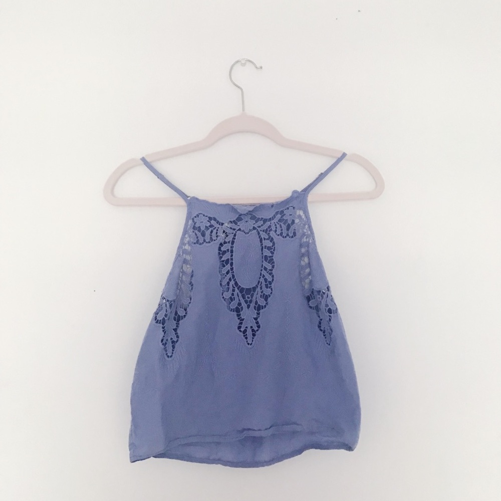 Blue crop top